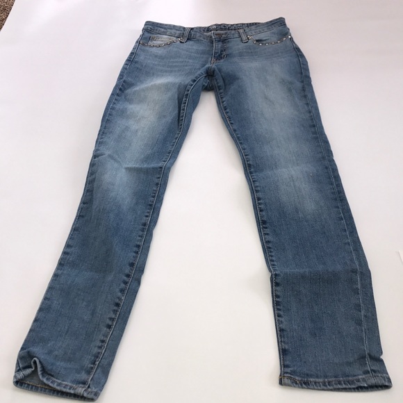 Gap Skinny Studded Jeans 3/4 x 28 0247 - Picture 2 of 5